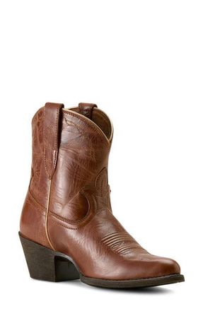 Ariat Maggie J Toe Short Western Boot in Aged Sienna at Nordstrom, Size 9.5