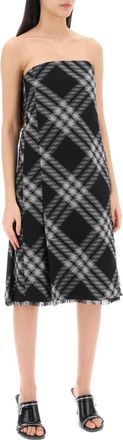 Burberry Womens Black Check Kilt Style Dress Wool - Size EU 34 (Womens)