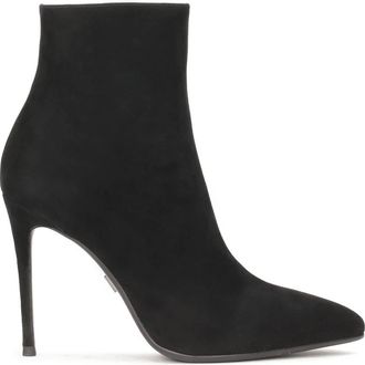 Kazar Klassieke zwarte su&egrave;de laarzen met stilettohak - Dames - Laarzen met Hak - Zwart - 40 EU - Su&egrave;de - Schoenen