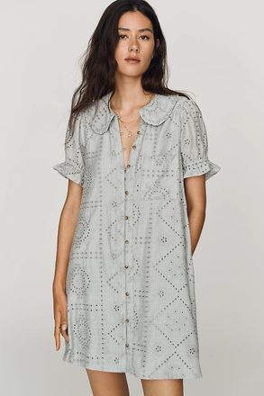 Pilcro Keira Eyelet Mini Dress