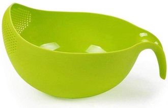 OEM 1 Cesta De Pl&aacute;stico Grueso Vaciar Arroz Lavadora, Arroz Passoire Limpieza Arroz Utensilios Cocina Mango Frutas Verduras Passoire Cocina Verdes