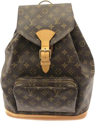Louis Vuitton Marron Coated Canvas Backpack (Pre-Owned)