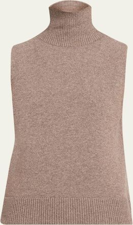 Brandon Maxwell Bruno Turtleneck Sleeveless Sweater