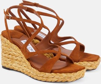 Jimmy Choo London Ayla suede espadrille wedges