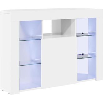 vidaXL Mobile TV LED Angolare Bianco ad Alto Lucido 100x40x68cm vidaXL