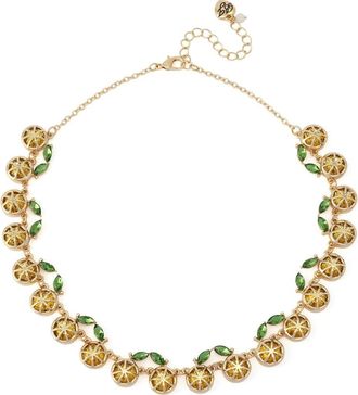 Betsey Johnson Lemon Collar Necklace in Yellow at Nordstrom