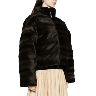 Balenciaga Ski Reversible Puffer - female - Balenciaga - Faux Fur & Shearling Jackets - Black - M - Jackets