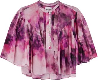 Isabel Marant Blouses, female, Multicolor, Size: 2XS Crop Blouse