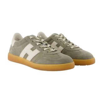 Hogan Womens Colour-Block Calfskin Sneaker Gray