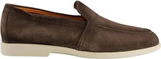 Santoni Malibu Loafer - Heren - Loafers - Bruin - 40 1/2 EU - Leer - Schoenen