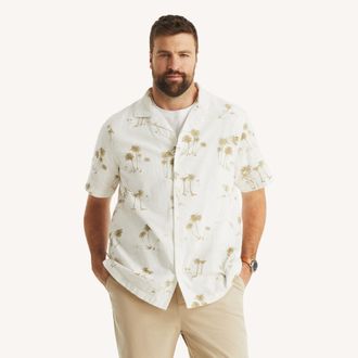 Nautica Big & Tall Printed Short-Sleeve Camp Shirt