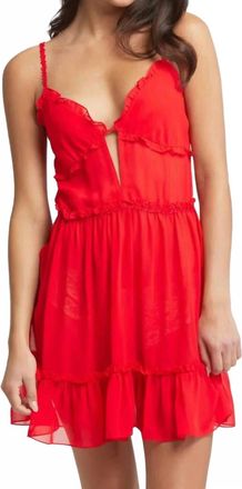 Rya Collection Frida Chemise In Cherry Red