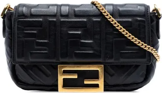 Fendi Pre-owned Fendi Mini Zucca Embossed Leather Baguette Satchel Ladies IPYYKE0IKK8ZFJ5S