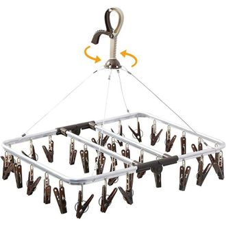OEM Tendedero Para Calcetines, Percha Para Calcetines, Pinza Para Ropa, Secador De Calcetines De Aluminio Con 32 Pinzas Para Ropa Interior, Bragas, Sombre