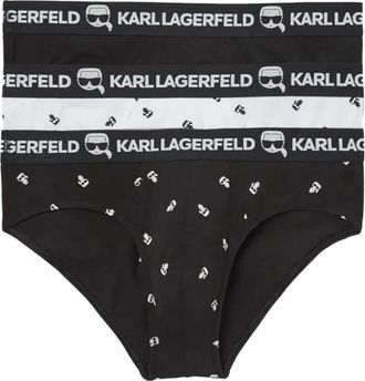 Karl Lagerfeld Ikonik Brief Multi Set (X3) - Dames - Onderbroek - Veelkleurig - S - Katoen - Ondergoed