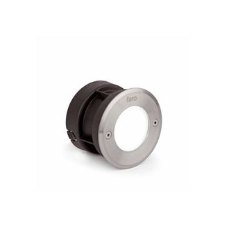Netlighting LED Round Recessed Outdoor Ground Light Matt Nickel IP67 in Grey