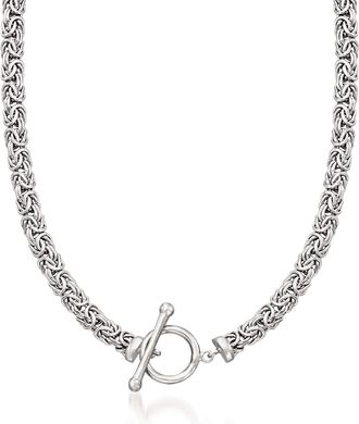 Ross-Simons Sterling Silver Byzantine Toggle Necklace