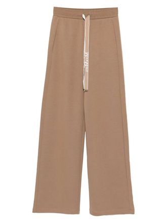Max Mara Trainingsbroek met trekkoord en logo - Bruin