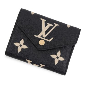 Louis Vuitton Monogram Empreinte Beige Noir Monogram Empreinte Wallet (Tri-Fold) (Pre-Owned)
