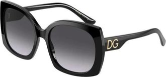 Dolce & Gabbana Dg 4385 501/8G Zonnebril - Dames - Zonnebrillen - Zwart - 58 MM - Accessoires