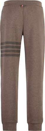 Thom Browne Mens Virgin Wool Track Pants Beige Elastane