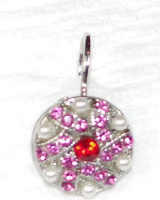 Mariana Womens Roxanne Earrings In Red/ Purple/ Pearl