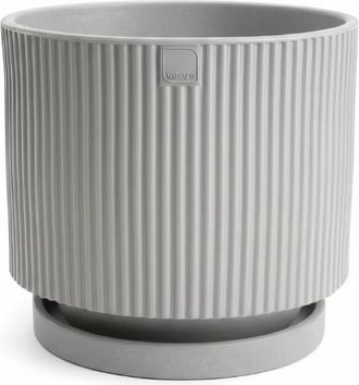 Monacis Jarr&oacute;n Vertigo 50 &Oslash;50 H45 De Dise&ntilde;o Moderno En Pol&iacute;mero Gris Perla Resistente Para Interiores Y Exteriores - Hecho En Italia - Monacis