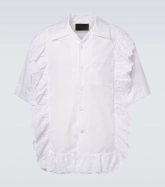 Simone Rocha Ruffled cotton poplin shirt