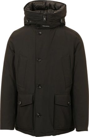 Woolrich Structured Button-Up Hooded Coat