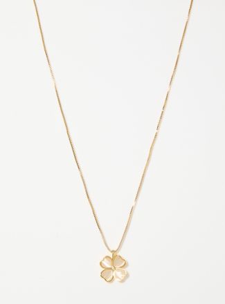 Simons Womens Mother-of-pearl clover gold chain