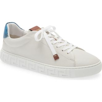 Versace Greca Sneaker in White Blue Rovere at Nordstrom, Size 10Us