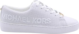 Michael Kors Schoenen, Dames, Wit, 37 EU, Leer, Carneool Sneaker