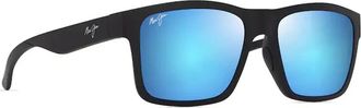 Maui Jim The Flats Sunglasses Matte Black Blue