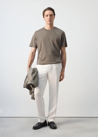 Mango T-shirt 100% cotone regular-fit marrone medio - Uomo - XXL - MANGO MAN