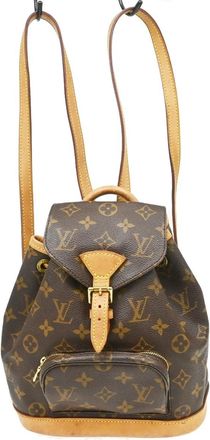 Louis Vuitton Vintage Montsouris Backpack Monogram Canvas Brown Canvas Backpack Bag (Pre-Owned)