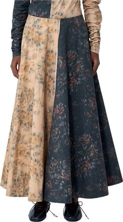 Ganni Midi Cirkelrok - Dames - Maxi Rokken - Veelkleurig - 2XS - Rokken