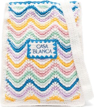Casablanca wavy crochet cross body bag - women - Polyester/Cotton/Cotton - One Size - White