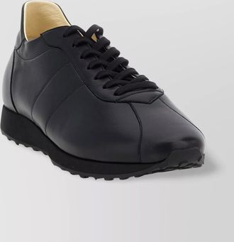 The Row round toe rubber sole smooth finish sneakers