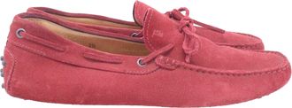 Tod's Tods Gommino Loafers in Red Suede