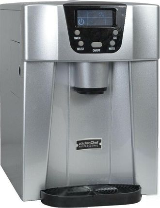 KitchenChef Kitchenchef - M&aacute;quina De Cubitos De Hielo De 140w 12kg / 24h Y Dispensador De Agua Plateado - Hzb12eau - Kitchen Chef