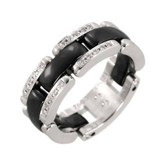 Chanel White Gold (18K) Ceramic Band Ring (Pre-Owned)