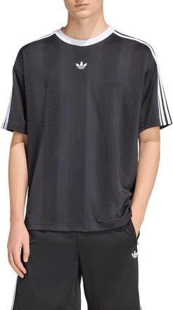 adidas Adicolor Recycled Polyester Jacquard Jersey in Black at Nordstrom, Size Xx-Large
