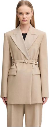 Sportmax Tubinga Jacket - Dames - Blazers - Bruin - M - Wol - Jassen