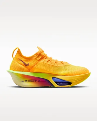 Nike Womens Air Zoom Alphafly 3 Running Shoes In Laser Orange/citron Pulse/volt Ice/indigo Burst