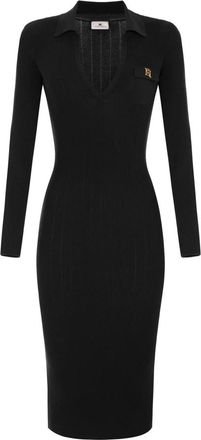 Elisabetta Franchi Dames, Jurken, Zwart, Maat: 2XL Zijde