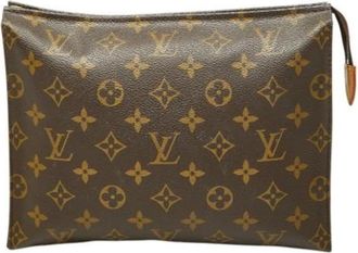 Louis Vuitton Pre-owned Vintage Clutch Bag - Dames - Vintage Clutch - Bruin - ONE Size - Leer - Vintage