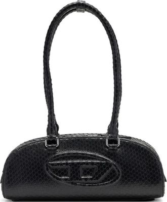 Diesel 1DR Dome Shoulder EW Bag - Dames - Handtassen - Zwart - ONE Size - Leer - Tassen