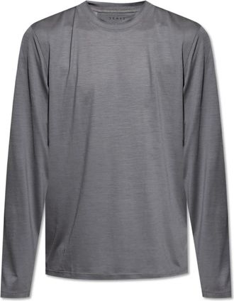 Sease Wollen training t-shirt - Heren - Longsleeves - Grijs - S - Wol - Tops