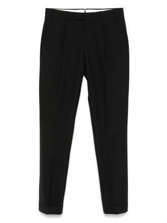 Pantaloni Torino pleat-detail trousers - men - Elastane/Virgin Wool - 52 - Black