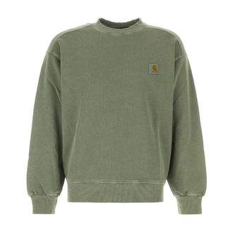 Carhartt Work in Progress Carhartt Wip, Sweatshirts, male, Green, Size: M Sage Green Nelson Sweatshirt